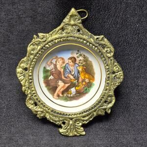 Vintage Children Eating Pie by Bartolome Esteban Murillo Metal Framed Home Decor